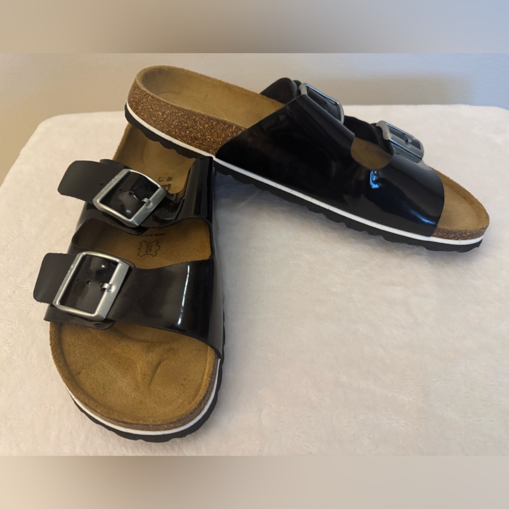 Betula Black Double-Buckle Sandals